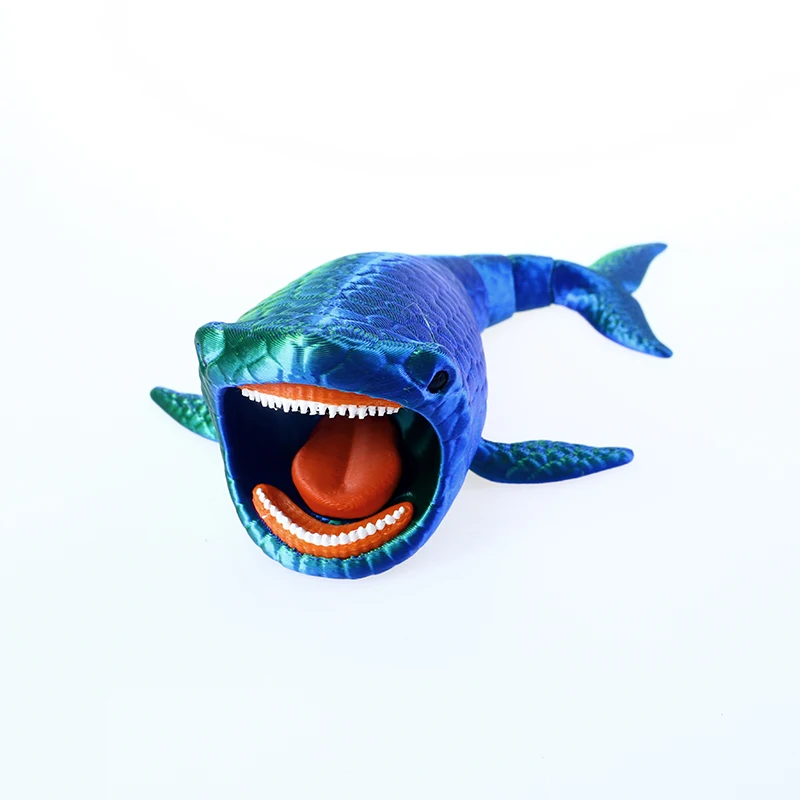 3D-Gedruckte Vier Meeresmonster Fidget-Spielzeuge Bewegliche Flexible Ozean-Kreaturen Stressabbau Schreibtisch-Deko Neuartige Geschenke für Kinder