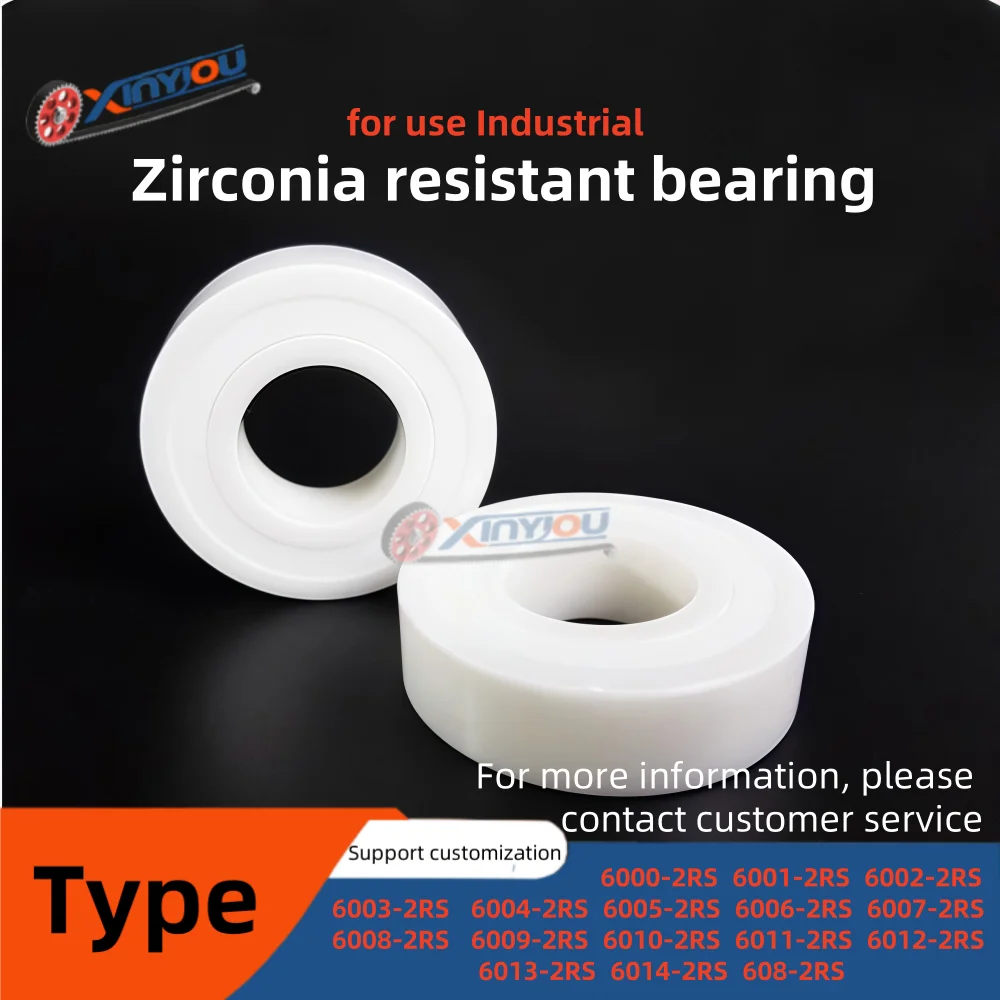 

Zirconia all ceramic resistant bearing ( Double sealed) model 6000-RS~6012-2RS10 * 26 * 8mm~60*95*18mm for Use Industrial