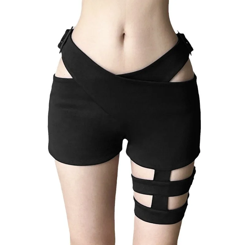 European and American style summer new women's fashion trend Instagram style drawstring leggings waist slimming sexy shorts