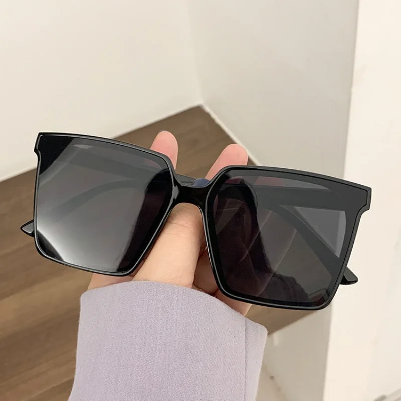 

Vintage Big Frame Square Sunglasses Woman Retro Brand Design Fashion Black Mirror Oversized Gradient Sun Glasses for Female очки