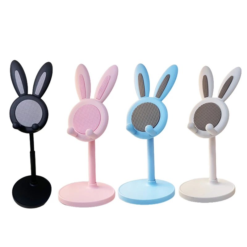 Small Rabbit Mobile Phone Holder Can Be Raised and Adjusted Student Desktop Lazy Home Selfie Live Support Shelf Phone Holder