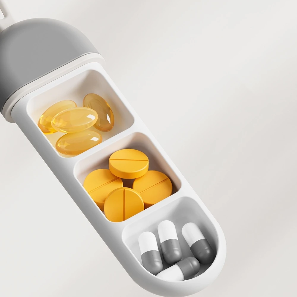 Аптечка Medication Organizer Box with Push-Lock Lid - Compact Pill Case Pill Box Splitter Travel Pill Tiny Box Easy To Carry