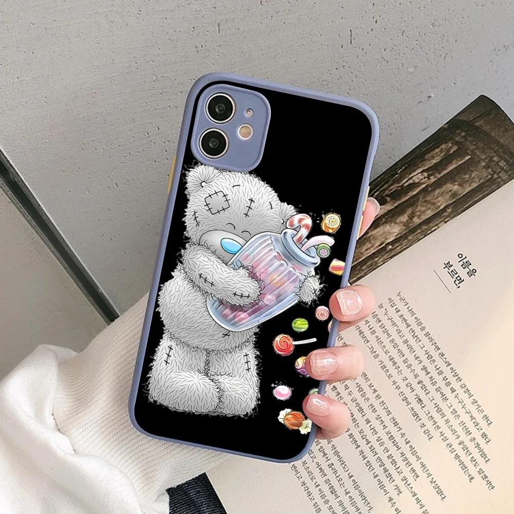 Cute Tatty Teddy Phone Case for iPhone 14 11 12 13 Mini Pro Max 8 7 Plus X XR XS MAX Translucent Matte Cover