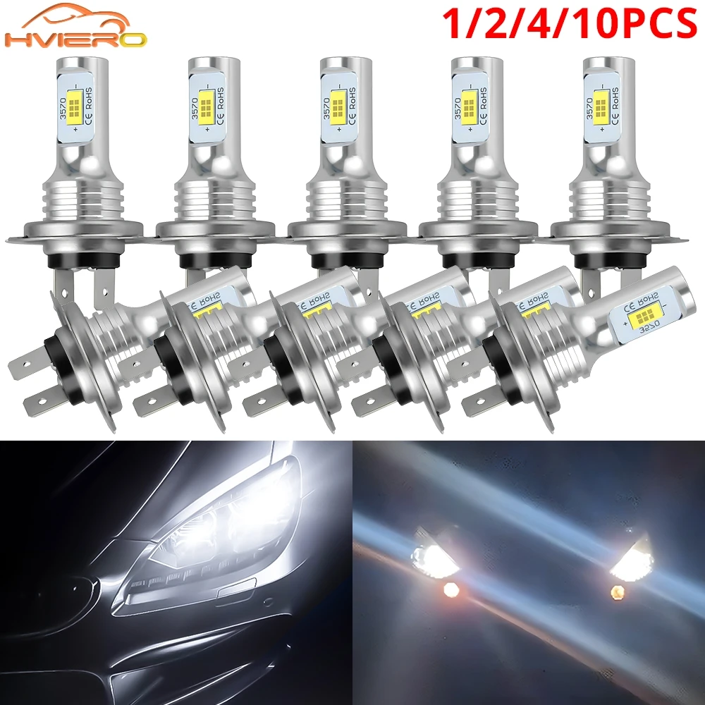 

1/2/4/10pcs Car Fog Light LED Bulb H7 H4 H3 H11 H1 9005 Headlight Ultra Bright Headlamp Brake Reverse Turn Signal Lamp 6500K 12V