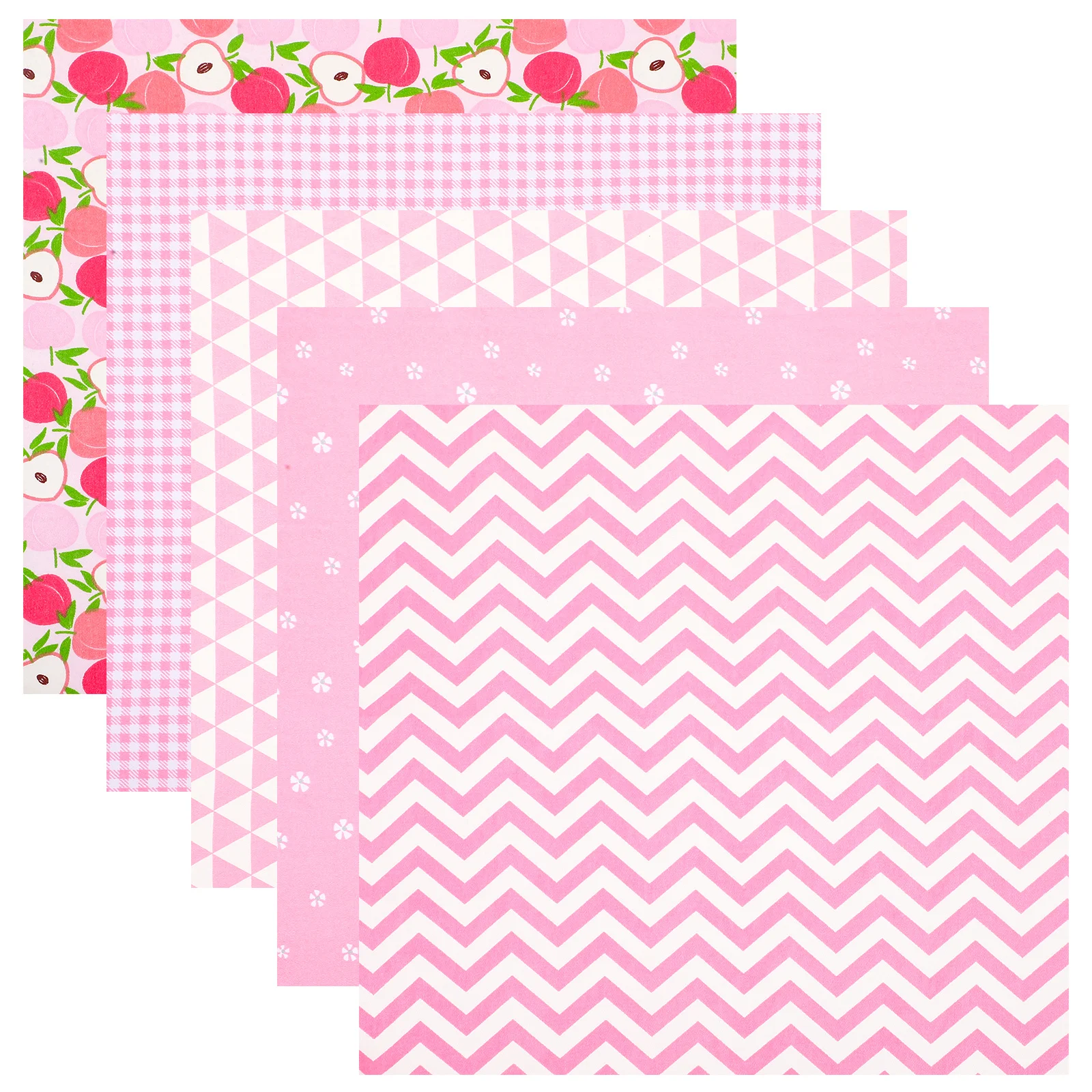 

5Pcs Fabric Patchwork Quilting Set Colored Cotton Sheet Decorative DIY Sewing Craft Cloth Bundle for Clothes Bag Hair