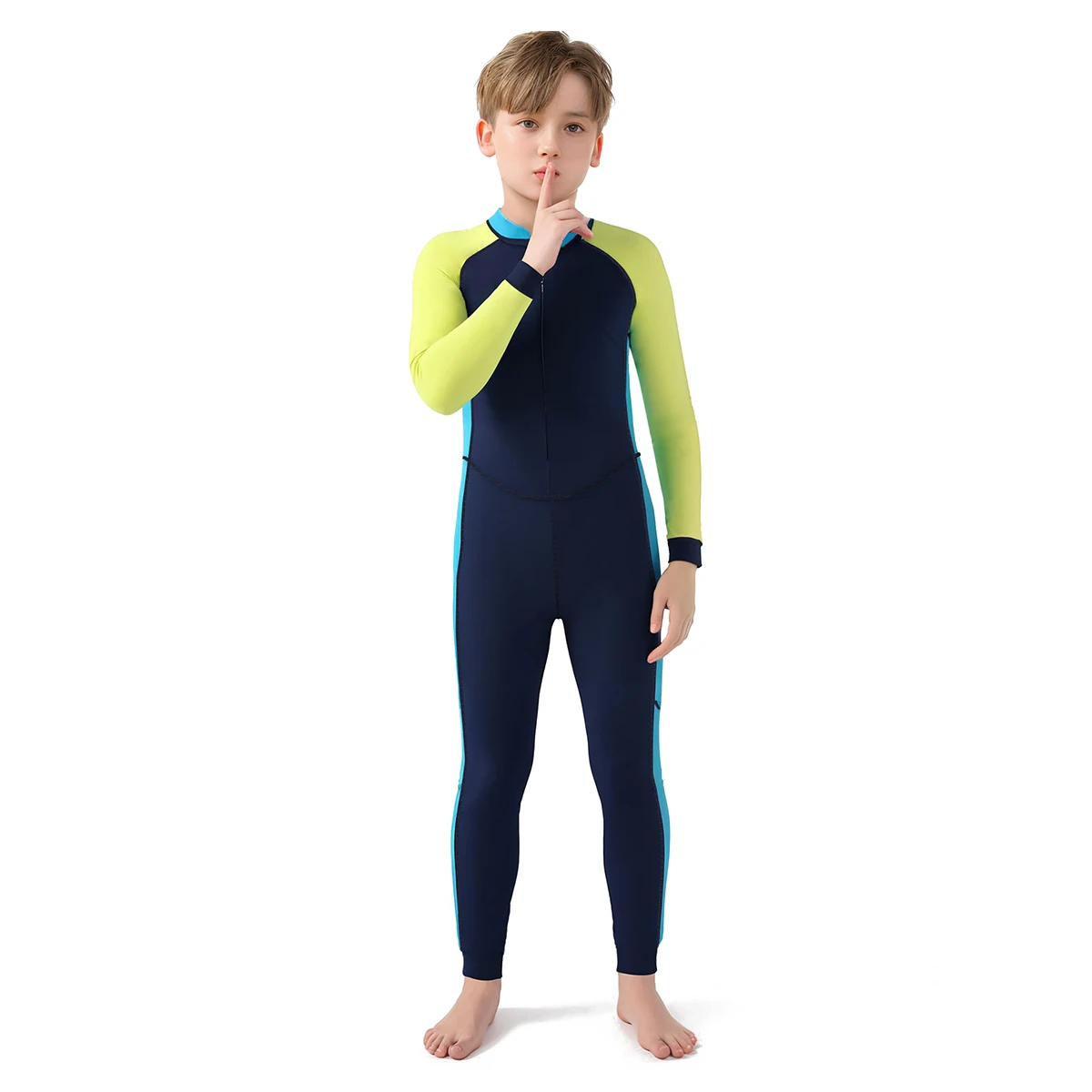 بدلة سباحة STLF للأطفال بأكمام طويلة من قطعة واحدة واقية من الشمس سريعة الجفاف للرياضات المائية الخارجية #2