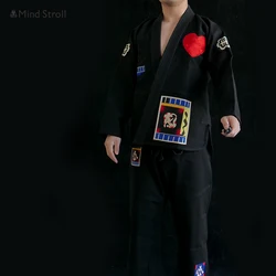 BJJ GI JIU JITSU Mindstroll clean cotton uniform kimono BLACK VOLCANO