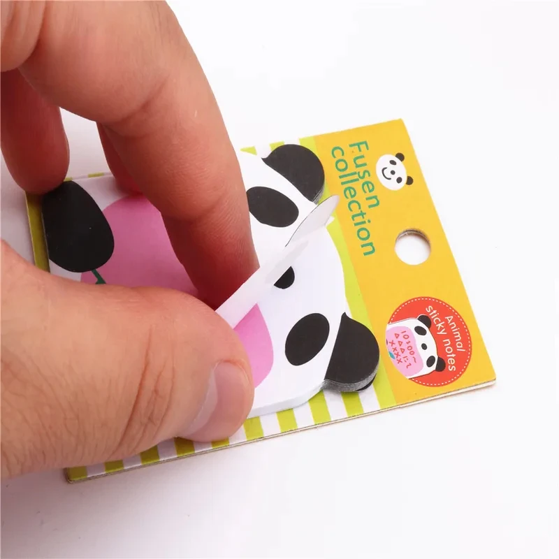Cute Animal Shaped Sticky Notes Panda Frog Self‑Adhesive Memo Pads Removable Note Paper Kawaii Stationery for Students Supplies