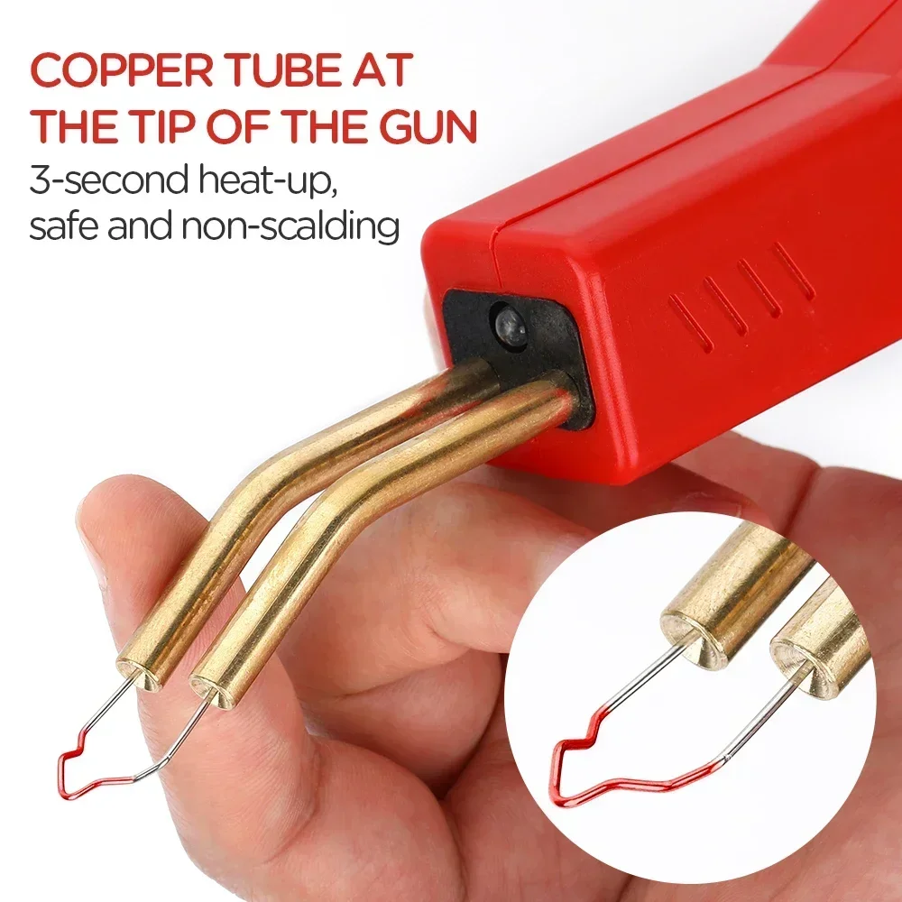 Pistola de solda para reparo de para-choque de carro, grampeador quente, máquina de solda de plástico, kit de reparo de para-choque, ferro de solda para reparo de plástico