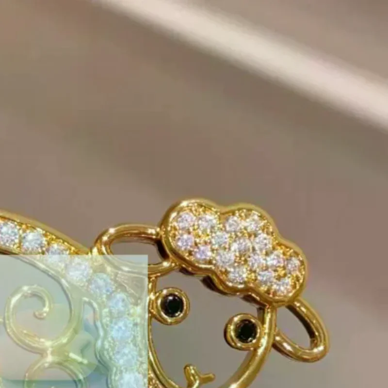 Unisex Shiny Rhinestone Goat Sheep Brooch Exquisite Fashion Jewelry Pin for Sweater Lapel Valentine's Day Gift