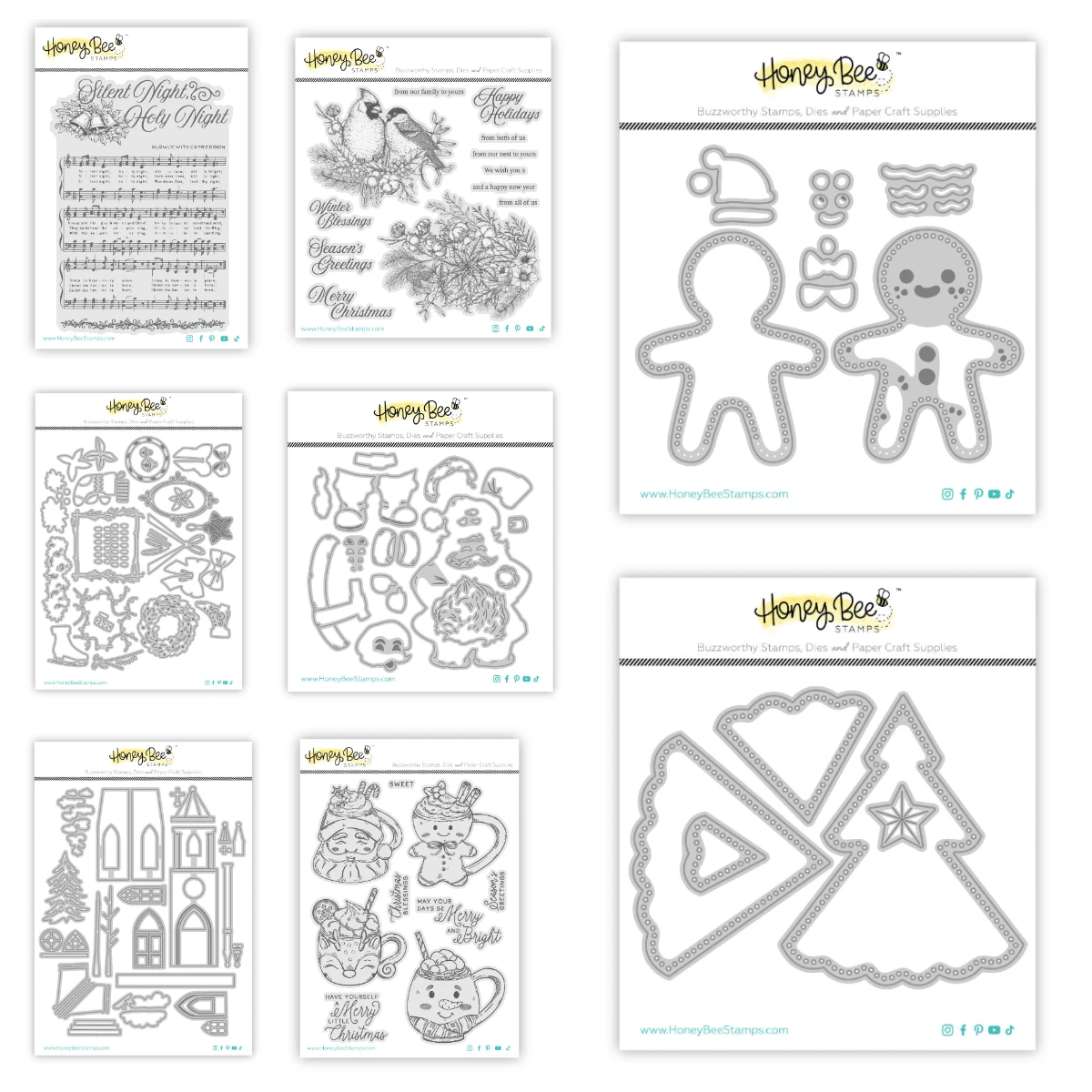 Sweet Season Mugs Christmas Gingerbread Metal Cutting Dies and Silicone Stamps Stencil DIY Scrapbooking Greeting Card Hot Foil