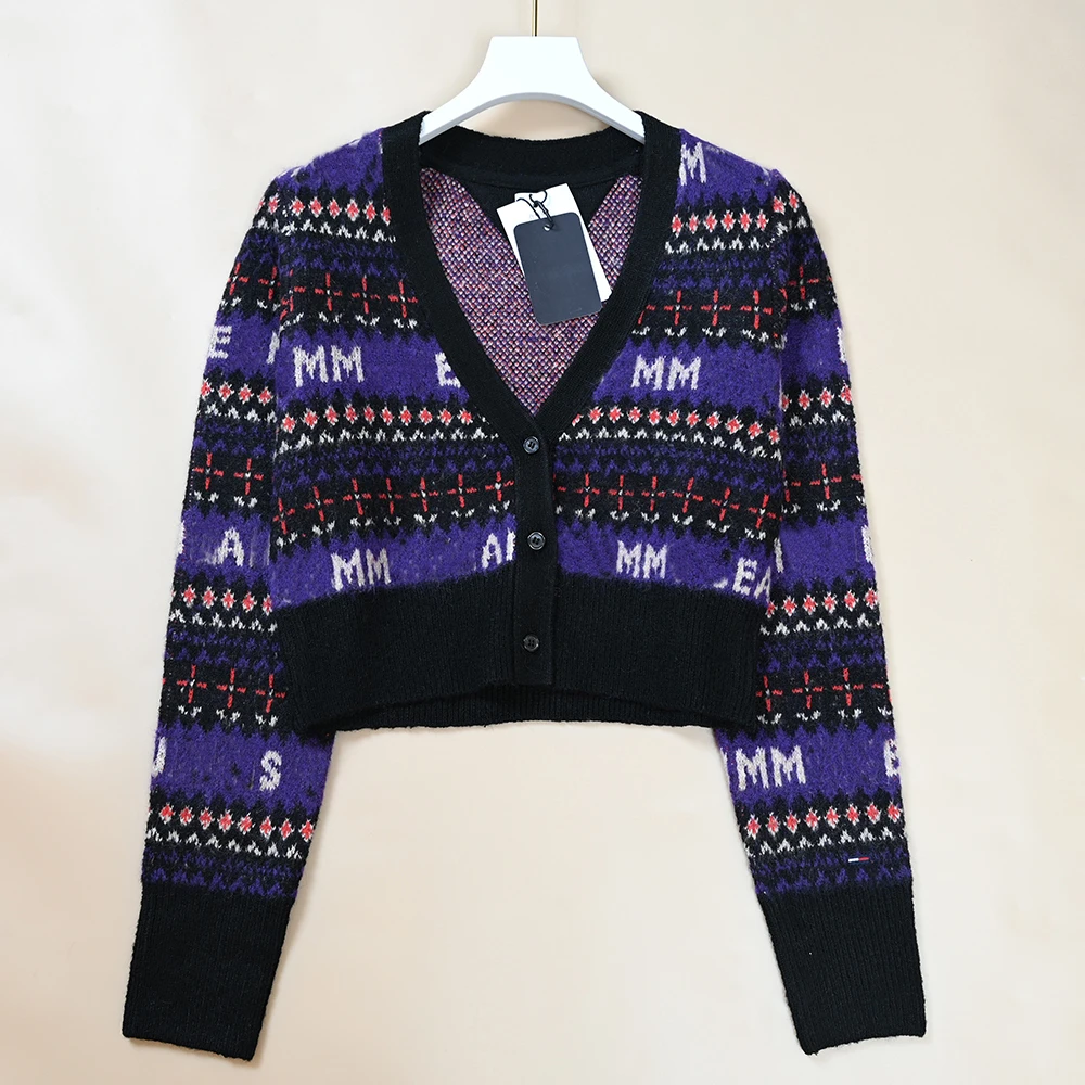 

Autumn Winter Women's ort Knitted Sweater V-Ne Casual Wool Blend Open Cardigan Comfortable Warm Striped Design Commute Sle