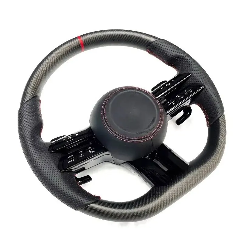 Premium Carbon Fiber Steering Wheel for Enhanced Grip Comfort and Durability for Racing Enthusiasts