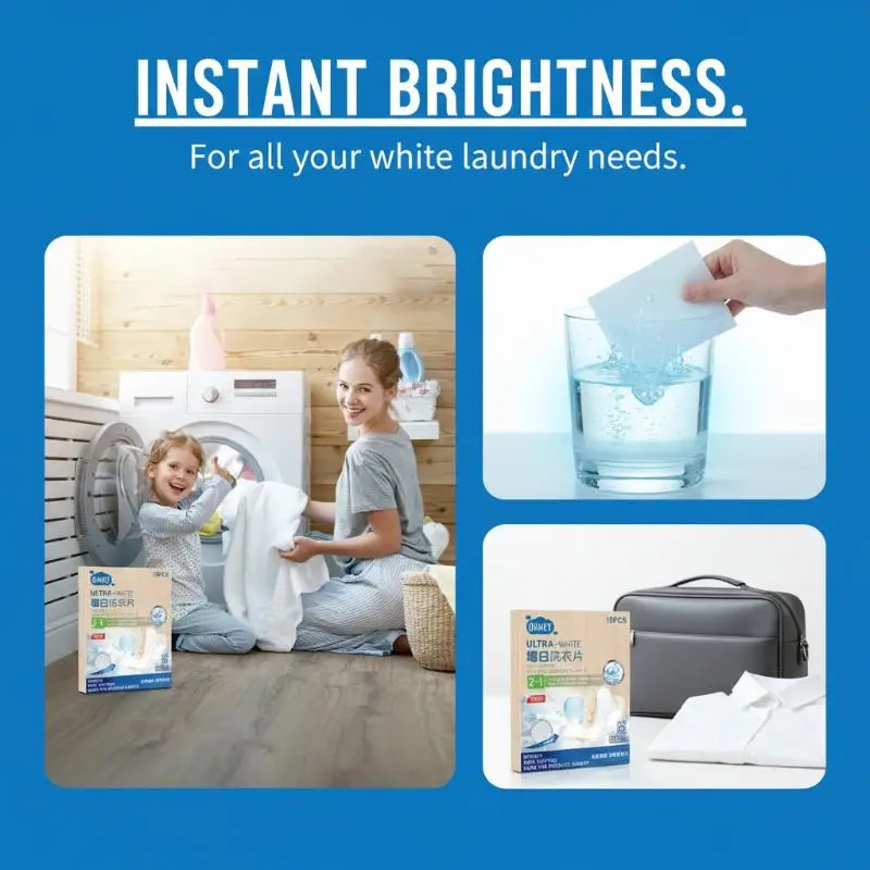 10PCS Laundry Tablets Laundry Paper Anti-Staining Clothes Sheets Anti-String Mixing Color Absorption Washing Accessories