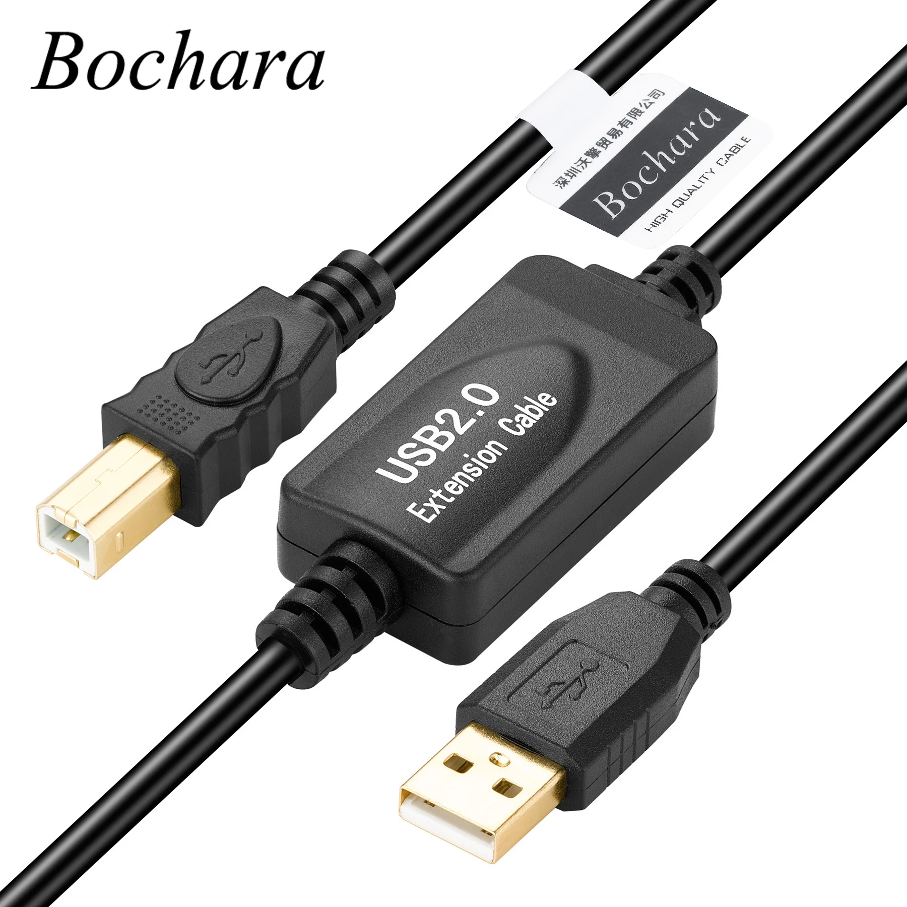 

Позолоченный кабель принтера Bochara USB 2.0 типа A «папа» к встроенному наборе микросхем типа B с двойным экранированием (фильма + плетеная) 10 м 20 м 30 м