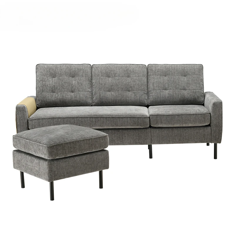 Convertible Sectional Sofa 3 Seat Living Room Couch Modern Fabric L Shape Sofa Set Chaise Lounge Modular Sofa