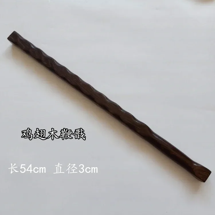 عصا البيسبول الخشبية المجنحة للدجاج من الخشب الصلب للدفاع عن النفس عصا الووشو المثبتة على السيارة أداة الهروب للدفاع عن النفس في حالات الطوارئ #4