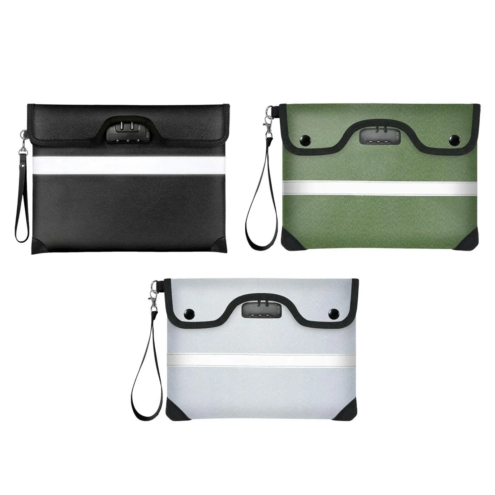 

Fireproof Document Bag Fire Resistant Utility Compact Cash Bag Protection Bag for Documents Deposit Passport Important Papers