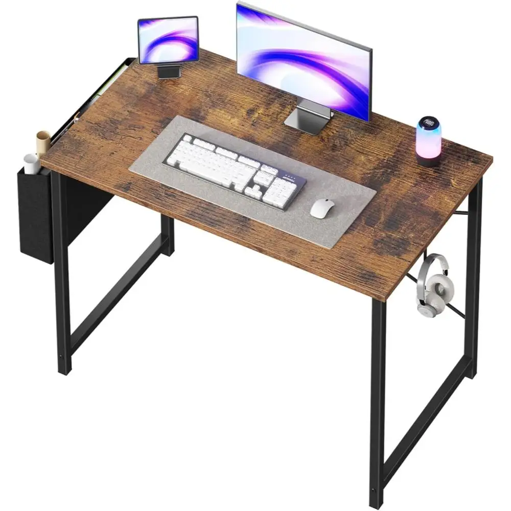 

Computer Desk 40 Inch Home Office Desks for Small Spaces, Gaming Writing Study Work Table with Storage Bag and Headphone
