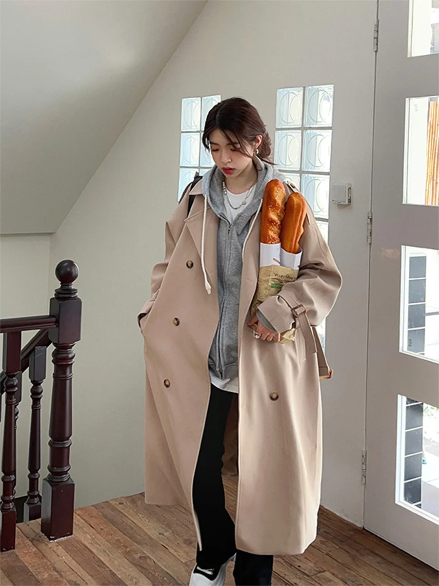 

Trench Coat Womanerial Pleats Airy Strap O-Neck Single-Layer Unisex Shiny Stage Embroidered Geometry Camping Trekking