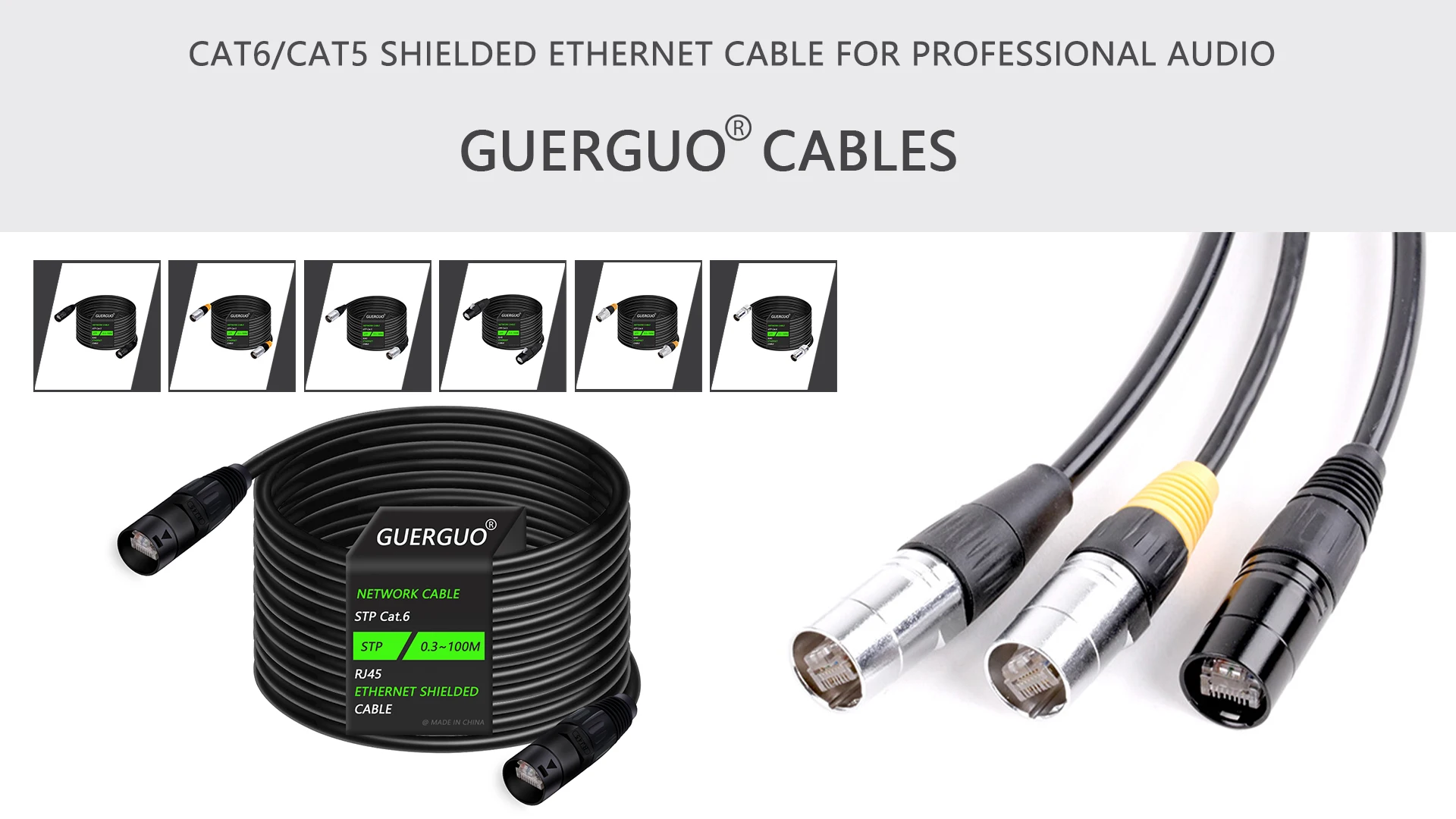 0,3 M-100 M CAT5/CAT5E RJ45 Bühne Ethernet Verlängerung Abgeschirmtes Kabel Outdoor & Indoor LAN Netzwerk STP/SFTP Kabel mit Zinklegierung Stecker – Detail 7