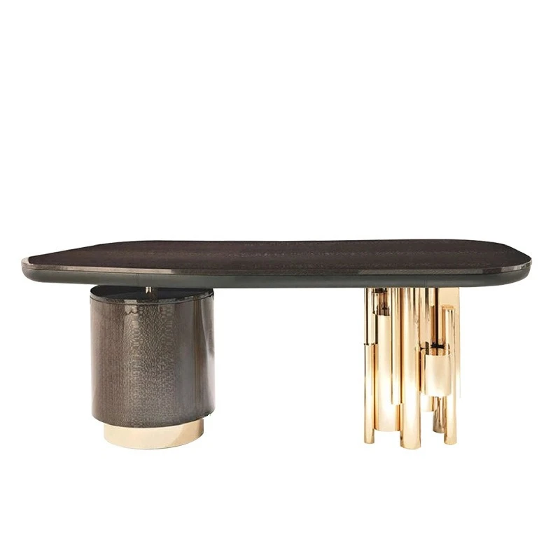 

Premium Italian integrated table with drawers high-end luxury