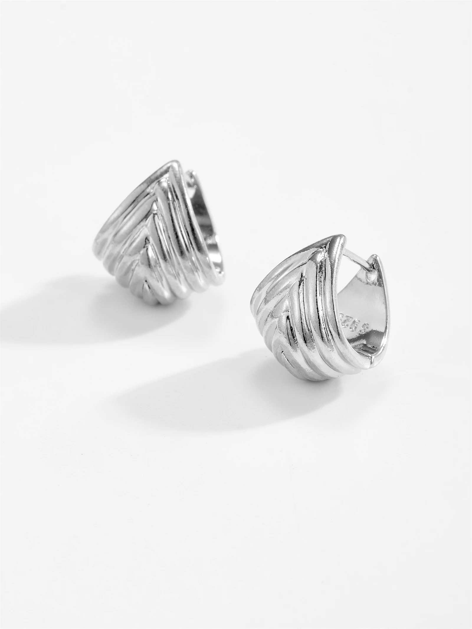 DPLAOPA 925 Sterling Silver Irregular Texture Plain Stud Earring Piercing 2025 New Women Fashion Fine Jewelry Gift