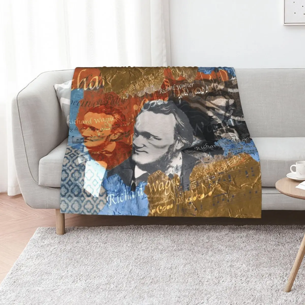 

Richard Wagner portrait, famous composer, Ring of the Nibelung Throw Blanket Cozy Microfiber Throw Blanket for Home Bedroom