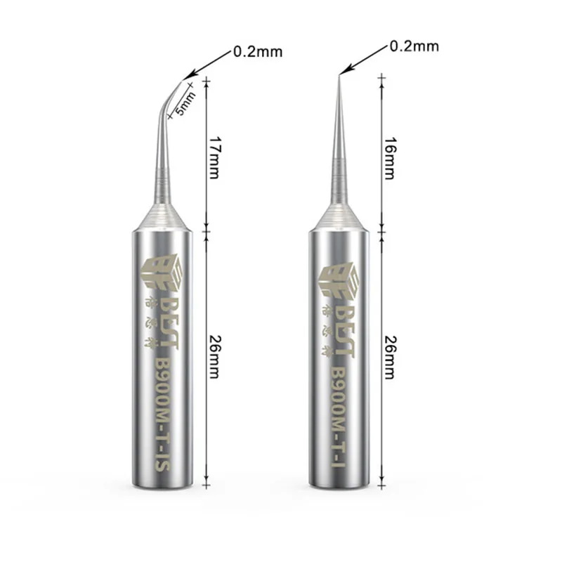 Oxygen-Free Copper Soldering Iron Tips 0.2mm B900M-T-I/B900M-T-IS Fly Line Welding Tips for 936/937 Solder Iron Sting