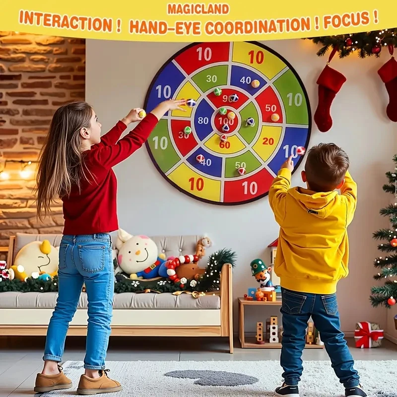 Juego de Diana para niños -12 bolas adhesivas - Juegos de fiesta divertidos para interiores/exteriores para niños y niñas - Regalos de cumpleaños perfectos, Navidad