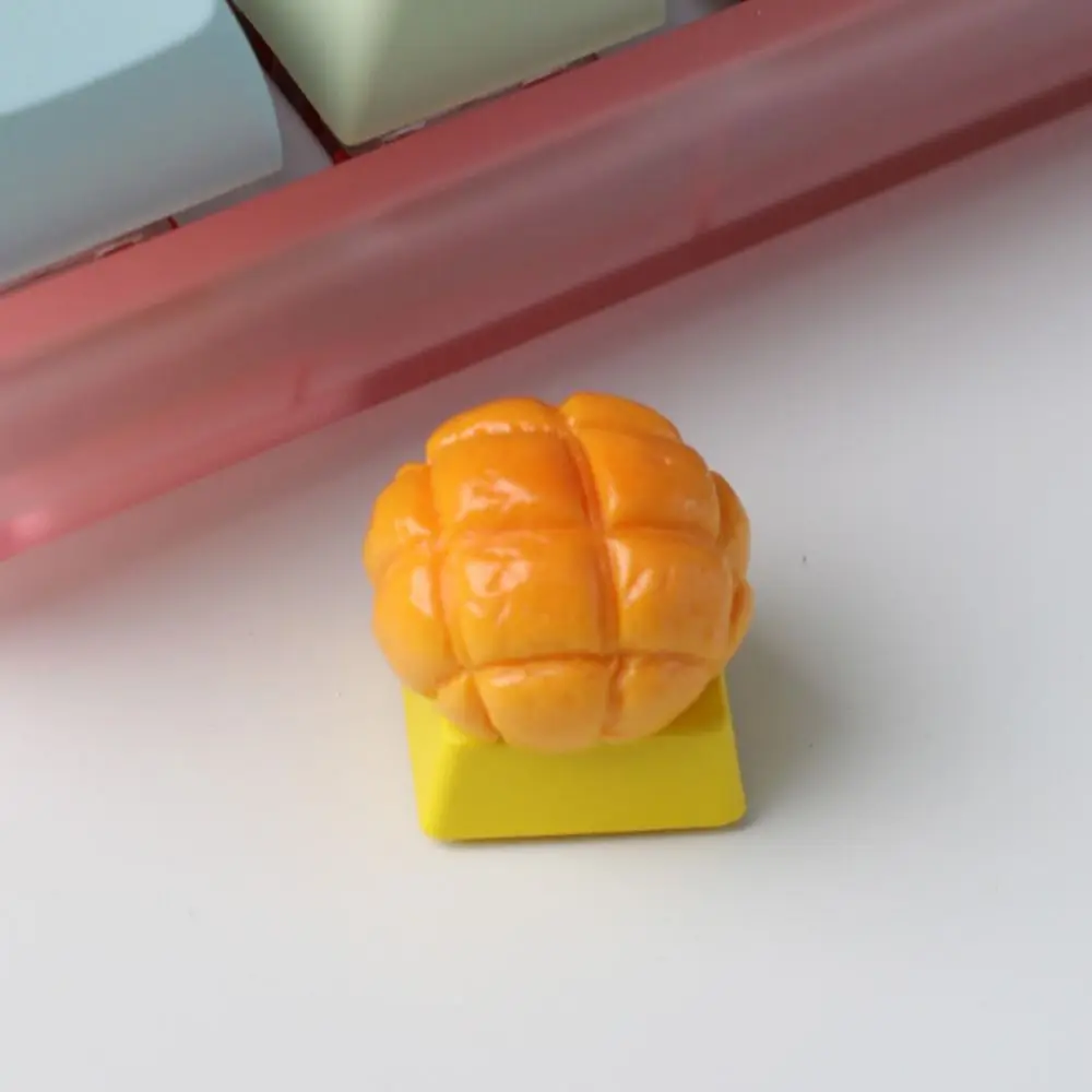 유니버설 파인애플 번 키캡 작은 키 음식 귀여운 빵 키보드 캡 3D 장식 기계식 키보드 키캡 크로스 액시스