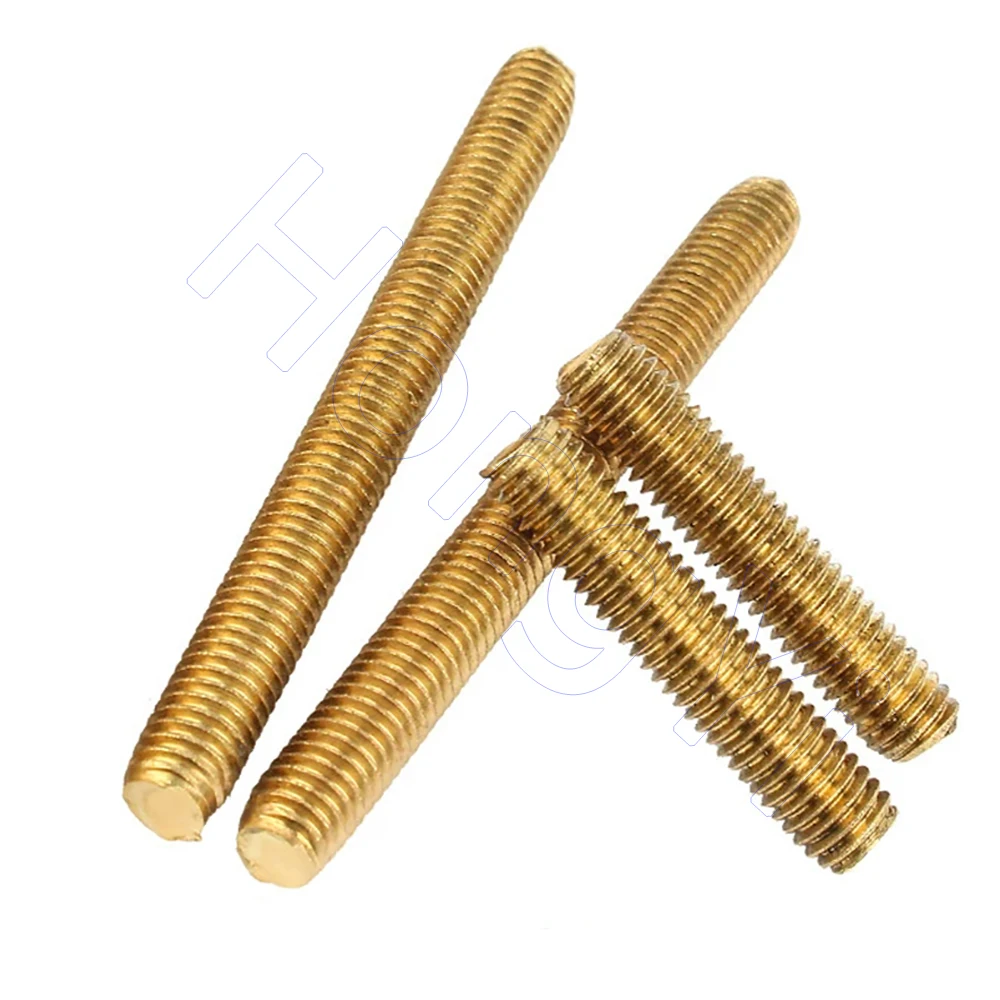 1Pcs M4-M20 Brass Thread Rod Metric Bolt Full Thread Shaft Rod Bar Stud M4 M5 M6 M8 M10 M12 M14 M16 M18 M20 Length 50mm - 500mm