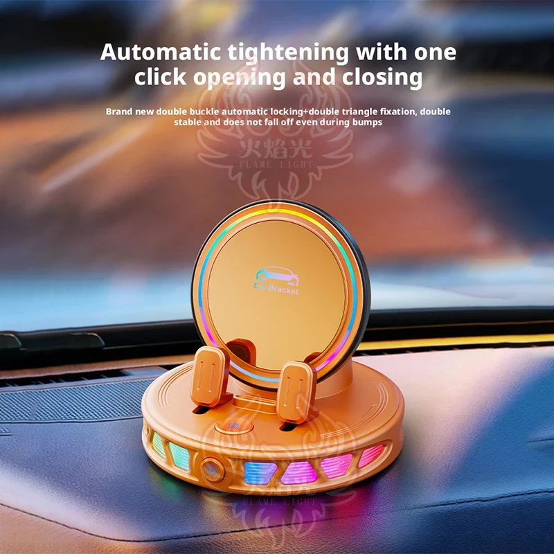 Car Phone Holder Wireless Charging Dashboard Auto Phone Support 360 Degree Rotatable for Home Office Desk Phone Holder