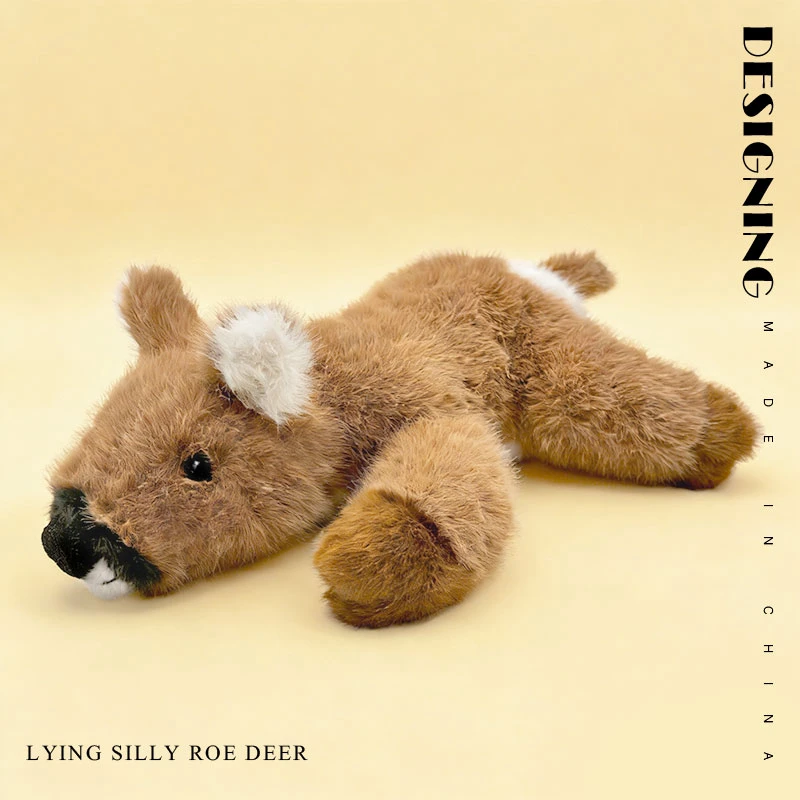 

32/42/60cm Silly Roe Deer Plushie Doll Kawaii Lifelike Stuffed Plush Toy Anime Cute Pillow Children's Birthday Gift Dun Doll