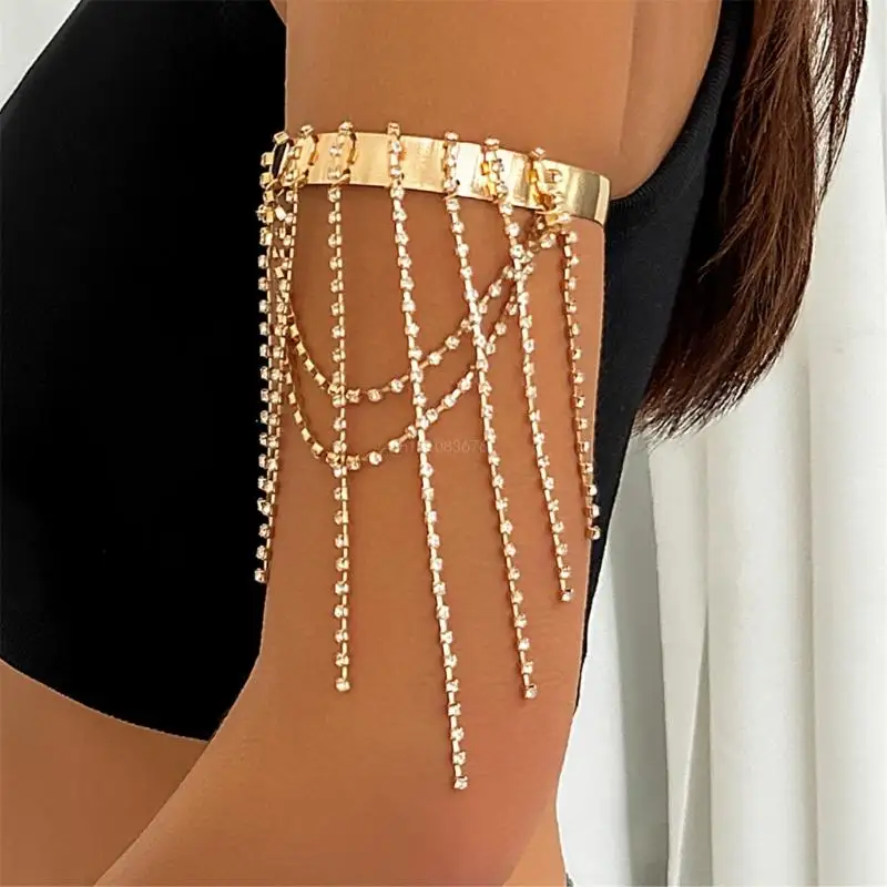 Long Fringes Upper Arm Band for Woman Nightclub Sexy Arm Cuff Party Beach Getaways Bohemian Body Jewelry