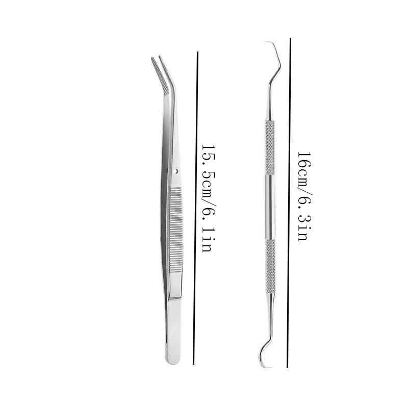 Dentist Tool Set, Precision Non-Slip Handle Design, Stainless Steel Dental Cleaning Tools, Portable Dental Cleaning Tools, Dental Tool Set, Dentist Tools, Basic Dental Cleaning Kit, with Storage Box, Home Dental Cleaning Self-Examination and Daily Care Tools