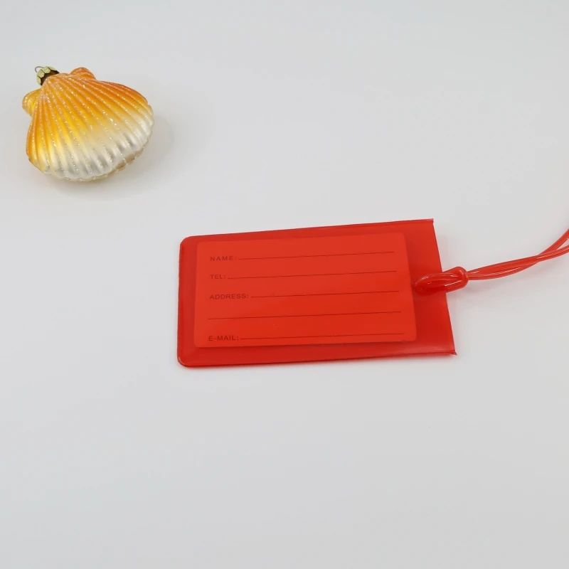 10PCS Weiche Pvc Reise Gepäck Tag Flugzeug Farbe Silikon Großhandel Koffer Label Zubehör Tasche Name Air Tag Karte Hülse – Detail 6