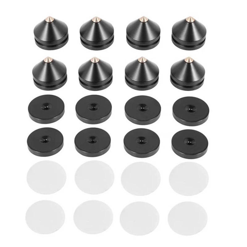 8Sets Speaker Stand Feet Foot Pad Aluminium Alloy Metal (NOT Natural Wood ) Spikes Cone Floor Foot Nail M23X20