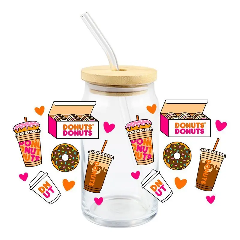 UV DTF Transfer Wraps Stickers Snack Design 3D Colorful Decals Waterproof DIY Wraps For 16oz Glasses Bottles Simple To Use - Image 6