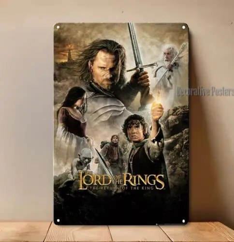 1p，Lord Of The Rings The Return Of The King Movie Metal Poster Tin Sign 20x30cm
