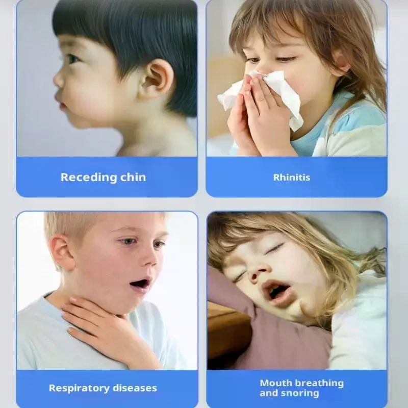حزام تصحيح التنفس للفم - يمنع الشخير ونوم الفم المفتوح، لارتفاع الصدمات من أدينويد وشكل الوجه للأطفال والكبار #4