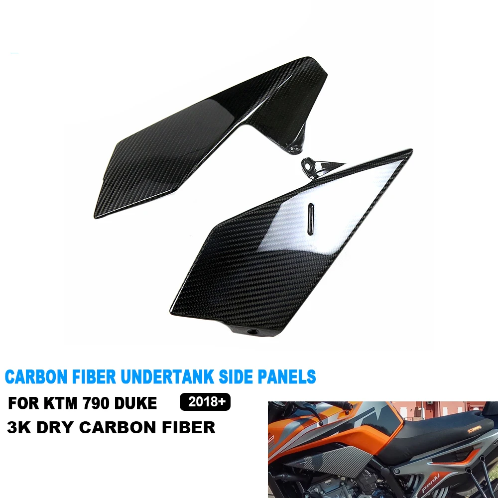 790 890 Duke 3K Dry Carbon Fiber Motorcycle Fuel Tank Side Panel Cover Fairing for KTM 790 890 Duke 2018-2024