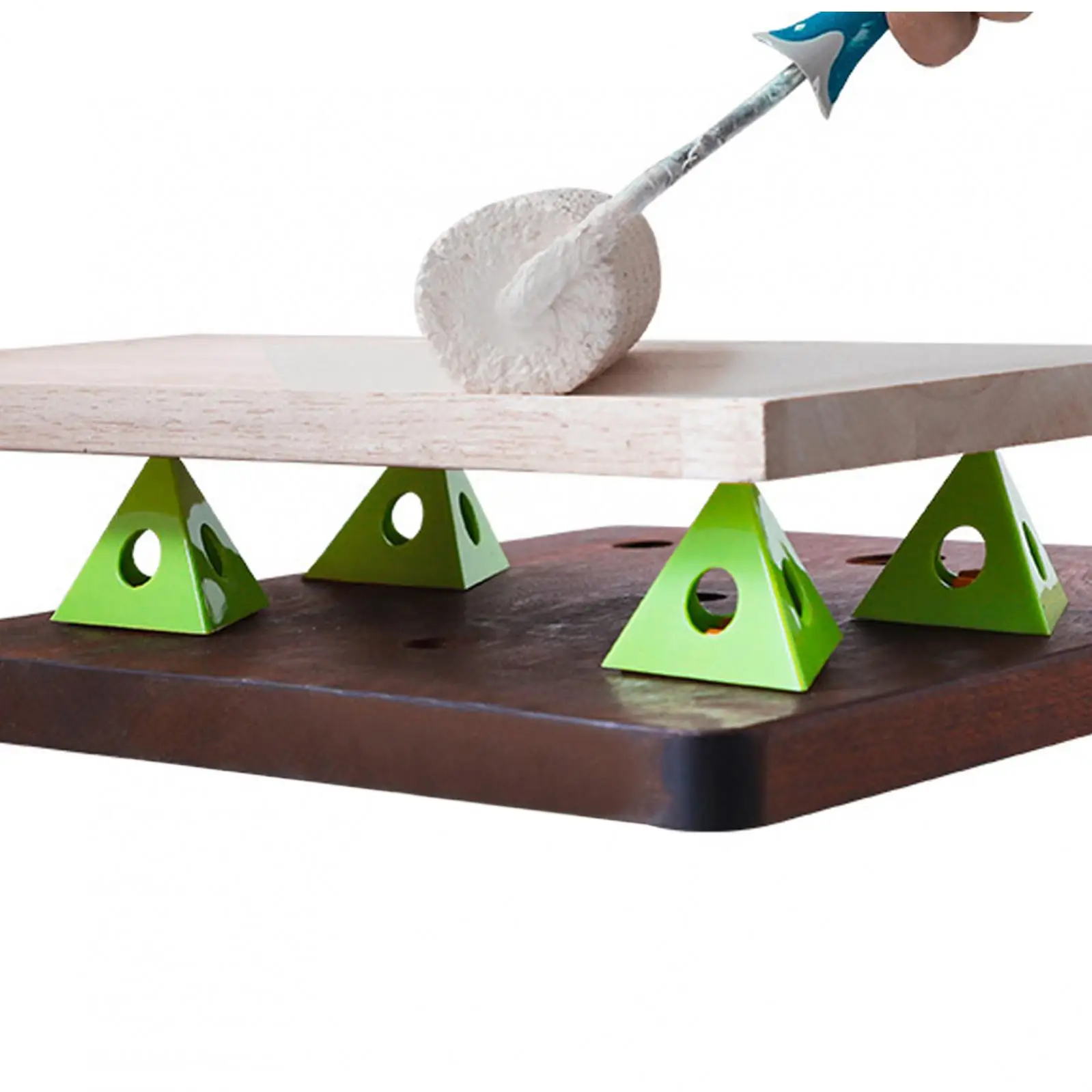 6 PCS Triangle Removable Spray Foot Support Bracket for Suitable Sticks / Board, Woodworking Brush Paint Spray Bracket Tools