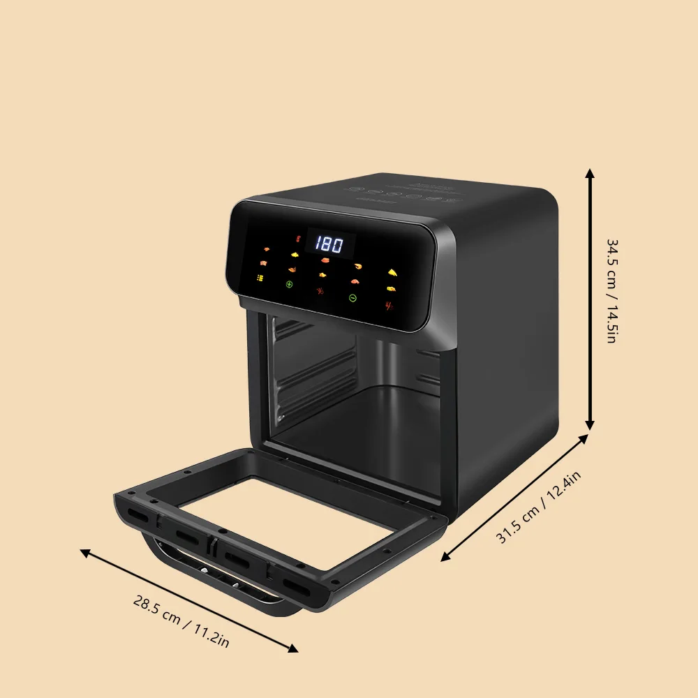 12L Large Capacity Smart Electronic Digital Visual Deep Fryer Without Oil 1350W Multi-Function With Touchscreen  Air Fryer