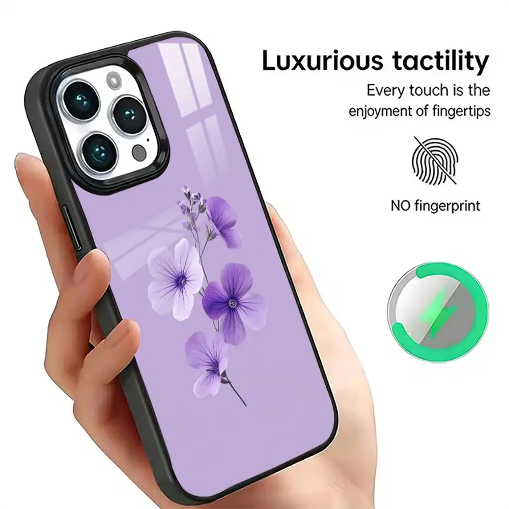 Lavender  Phone Case For iPhone17,16,15,14,13,12,11 Plus,Pro Magnetic with Magsafe Wireless Charging
