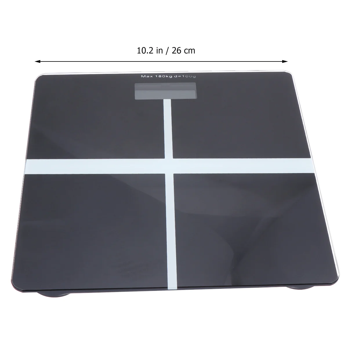 Timbangan Badan Digital Presisi Tinggi 4 Sensor Akurasi 1G Layar LCD Hitam untuk Kamar Mandi