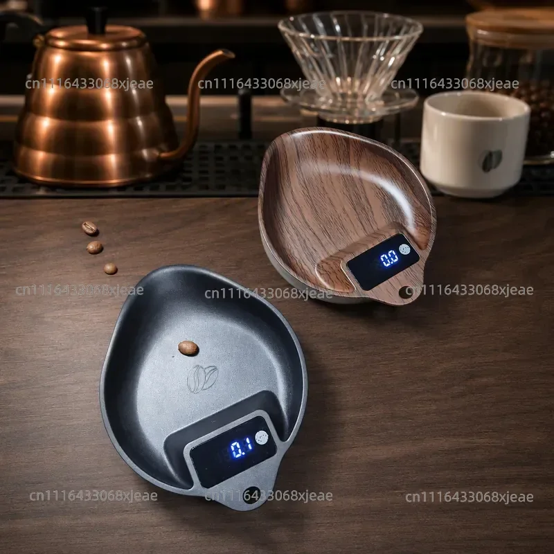 0.1g scale walnut color coffee electronic scale special hand-brewed intelligent baking bean plate bean plate weighing