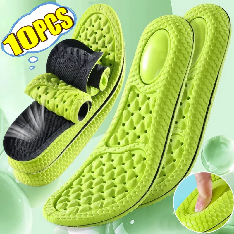 Plantillas deportivas desodorantes para hombres y mujeres, almohadillas para zapatos de masaje elásticas suaves, transpirables, EVA, escala de dragón, absorbentes del sudor, Unisex