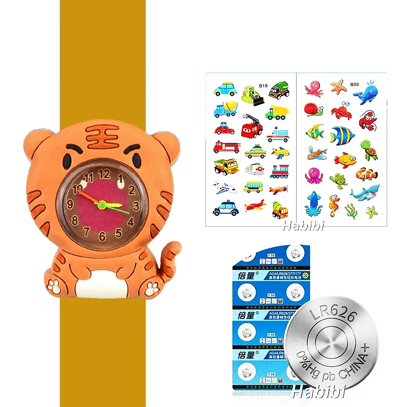 Reloj de cuarzo impermeable para niños y niñas, cronógrafo creativo de silicona suave con dibujos animados de rana y Delfín, ideal para regalo