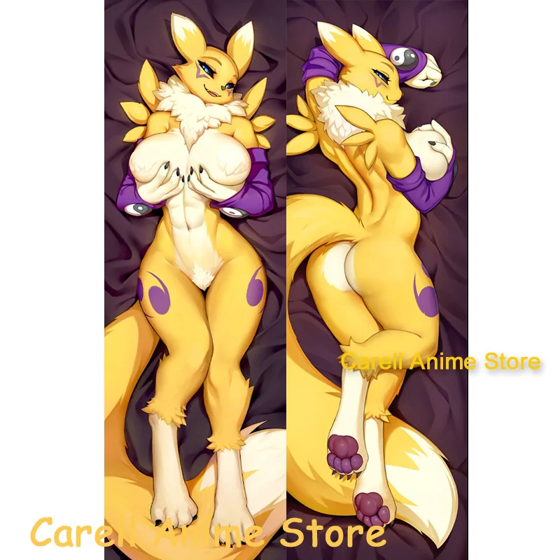 Dakimakura Anime Renamon (Digimon) Double-Sided Print Life-size Body Pillow Cover